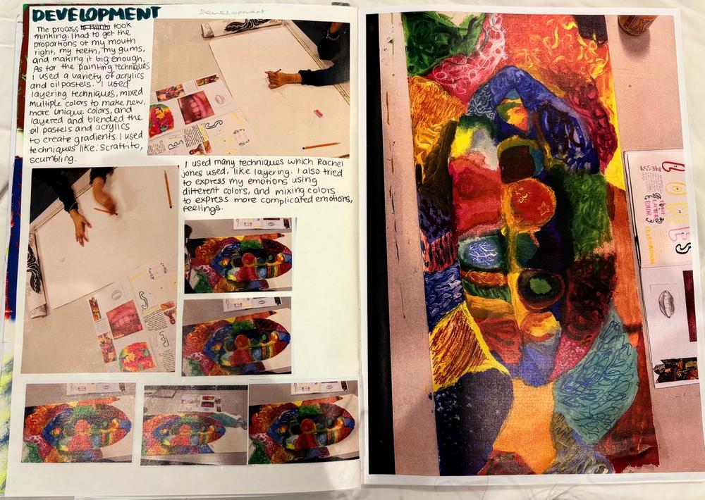 Colourful face painting development